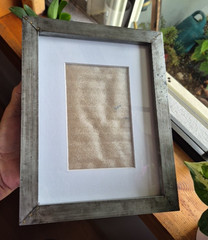 Brushed Metal Brutalist Style Photo Frame Brass Nails World Market 4 X 6
