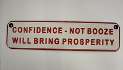 Prohibition Metal Sign Red White Rectangle