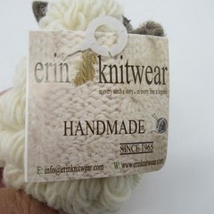 ERIN KNITWEAR Handmade Knitted Wool Plush Mountain Sheep Standing 4” NWT Ireland