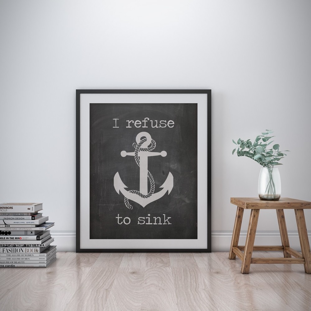 Sink Inspirational Wall Art Print Motivational Quote Poster Decor Encourage Gift