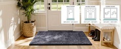 Easy Care Area Rug 4.5ft x 7ft, Non-Slip Washable Entryway Rug, Dog Door Mat,