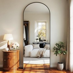 Arched Full Length Mirror HD Reflection Explosion-Proof Freestanding Wall Mount