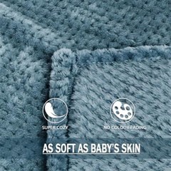 Fleece Throw Blanket Extra Large, Super Soft and Warm 50×70 IN Slate Blue