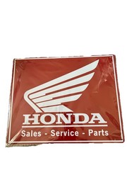 Honda Motorcycles Tin Sign Sales Parts & Service Vintage Retro Style 15”x12”