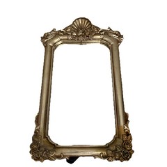 ORNATE ANTIQUE GOLD STYLE FRAME MIRROR STANDING OR WALL HANGING Shell Roses