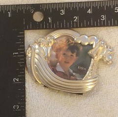 Fetco Monkey Giraffe Noah Ark Metal Picture Frame 3.25″x2.5″ Photo sz 1.5″x1.5″
