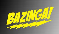 BAZINGA! Die Cut Window Sticker Decal – Multiple Colors