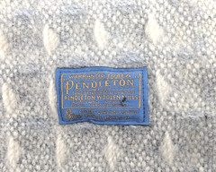 PENDLETON Virgin Wool Throw Fringe Waffle Blanket Ivory Blue Green 45×56