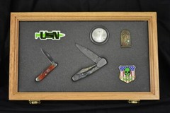 Two Timbers Medium Display Case Cherry Finish 2″x9″x15″ Knife Arrowhead Pins