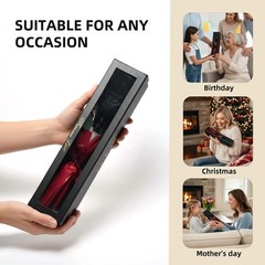 Forever Preserved Black Rose Birthday Gifts for Women,Eternal Flower Gifts for M