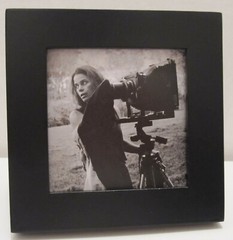 Black Wood Picture Photo Frame 2X2 Or 3X3 with Burlap Mat