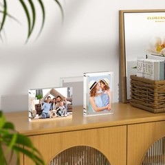 12 Pack Acrylic Picture Photo Frame Magnetic 4×6 Clear Free standing 4×6“