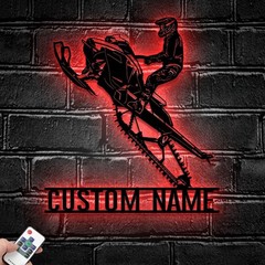 Personalized Snowmobile Metal Sign With LED, Custom Ski-Doo Name Decor