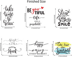 9 Pcs Vinyl Wall Stickers Inspirational Saying Wall Decals Motivational Saying M