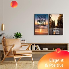 Set of 6 Inspirational Quote Posters Colorful Positive Wall Art Decor