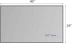 Minimalist Rectangular Bathroom Mirrors for Wall, 40×24 Inches, Black
