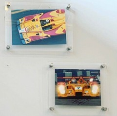 Double Panel Floating Acrylic Frame – Square Corners – Custom Size Available