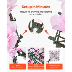 Uimoso 3D Flower Wall Panel 12PCS 15×15 in Artificial Floral Mat Wedding Privacy