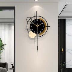 Wall Clock for Living Room Decor Decorative Wall Clock with Pendulum Silent Q…