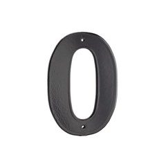Helvetica Font Individual House Number 0 Large Modern Style 10-Inch Height
