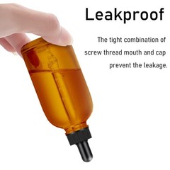 6 Pack, 4 oz Dark Amber Dropper Bottles with Measured 4oz,