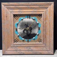 Native American Sand Art Wall Clock End Of The Trail Southwestern Decor