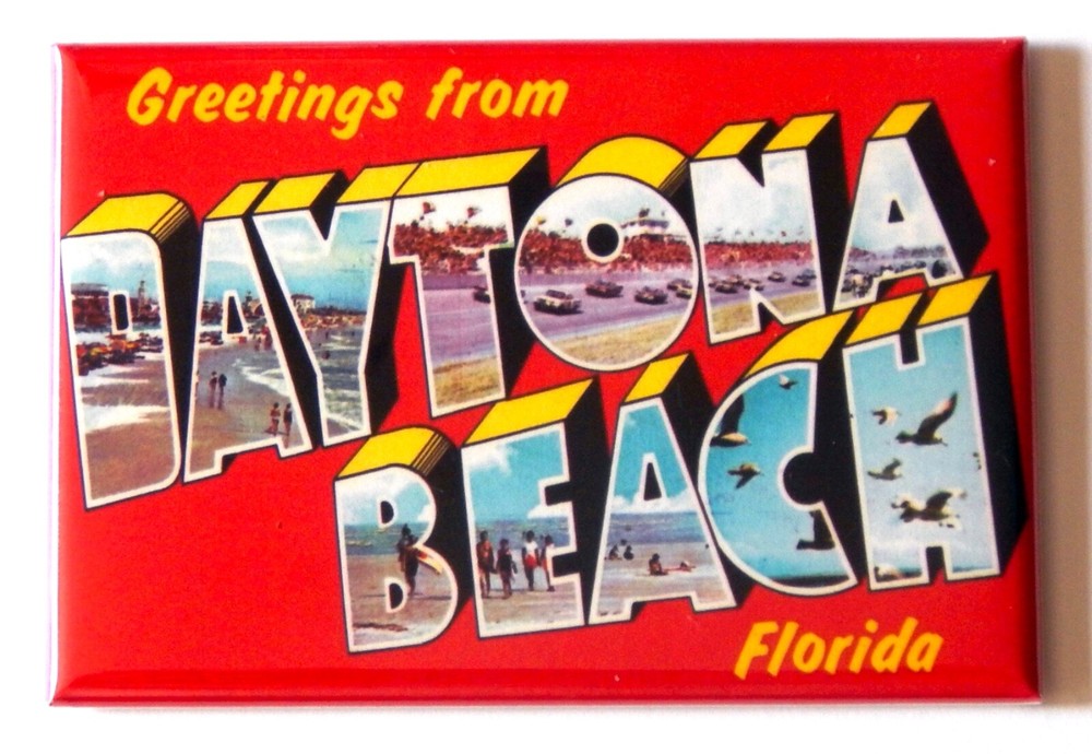 Greetings from Daytona Beach Florida FRIDGE MAGNET travel souvenir «style C»
