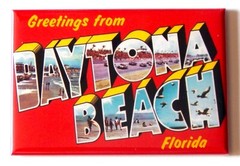 Greetings from Daytona Beach Florida FRIDGE MAGNET travel souvenir «style C»