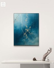Abstract Blue Wall Painting Canvas Modern Art Home Decor Wall Painting 8‘’*12‘’