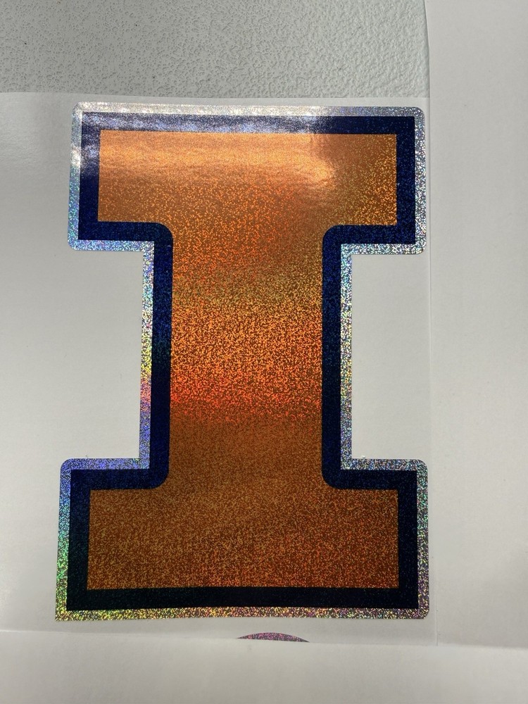 Illinois Fighting Illini Holographic Tiny Sparkle Vinyl Decal