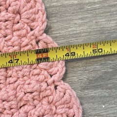 Vtg Hand Crochet Blanket Afghan Throw Pink Gray Brown Multicolor 59”x49”Signed