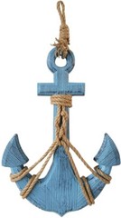 Wood Anchor Wall Hanging Plaque Nautical Sea Shore Ocean Beach Decor 18”x12.5”