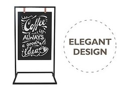 Metal Double Sided Swinging Chalkboard Sign – 24×42 in, Magnetic