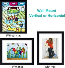 11×14 Wood and Glass Picture Frame Wall Mount Quality Decor