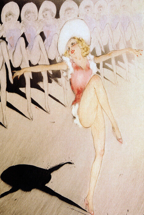 SHOW GIRLS LEGS LINE DANCING BY LOUIS ICART VINTAGE POSTER REPRO