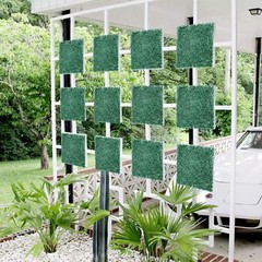20 in Artificial Faux Boxwood Leaf Fence Panel Home Wall Plant Decor Grass Mat