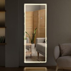 Full Length Mirror with LED Lights with Dimming & 3 Color Lighting for Bedroom
