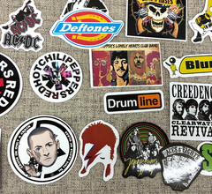 100+ Rock Band Stickers Lot Punk Metal Rock Music Decals For Laptop Guitar Case
