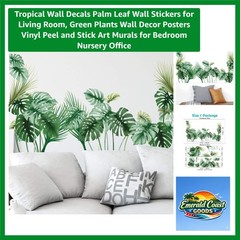 Tropical Palm Leaf Wall Decals – Eco-Friendly Vinyl Art for Your Home