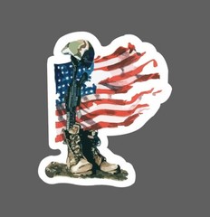 Soldiers Cross Sticker Hero Waterproof – Buy Any 4 For $1.75 Each Storewide!