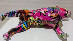 Brand New Sealed Pop Art Graffiti PolyResin Bull Terrier Medium Size