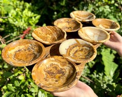 Aragonite Crystal Bowl, LARGE 5″ Diameter Polished Natural Stone Dish