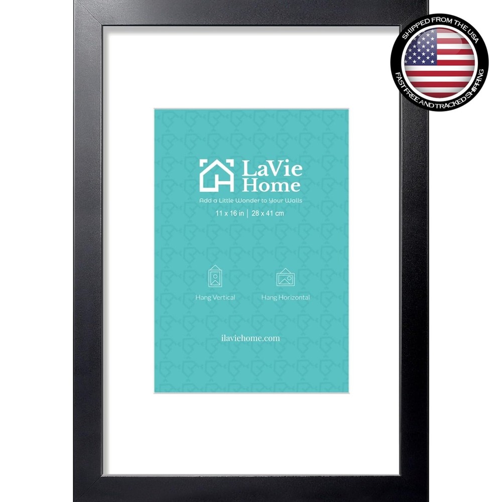 11×16 Black Gallery Frame – Perfect for Vertical or Horizontal Display