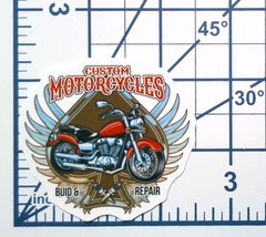 Custom Motorcycles Vinyl Sticker Die Cut Build Repair Bike Shop Wings Journal