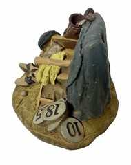 Handcrafted Golfing Sculpture 7in L x 6in W x 4 1/2in H Multi-Color Plaster