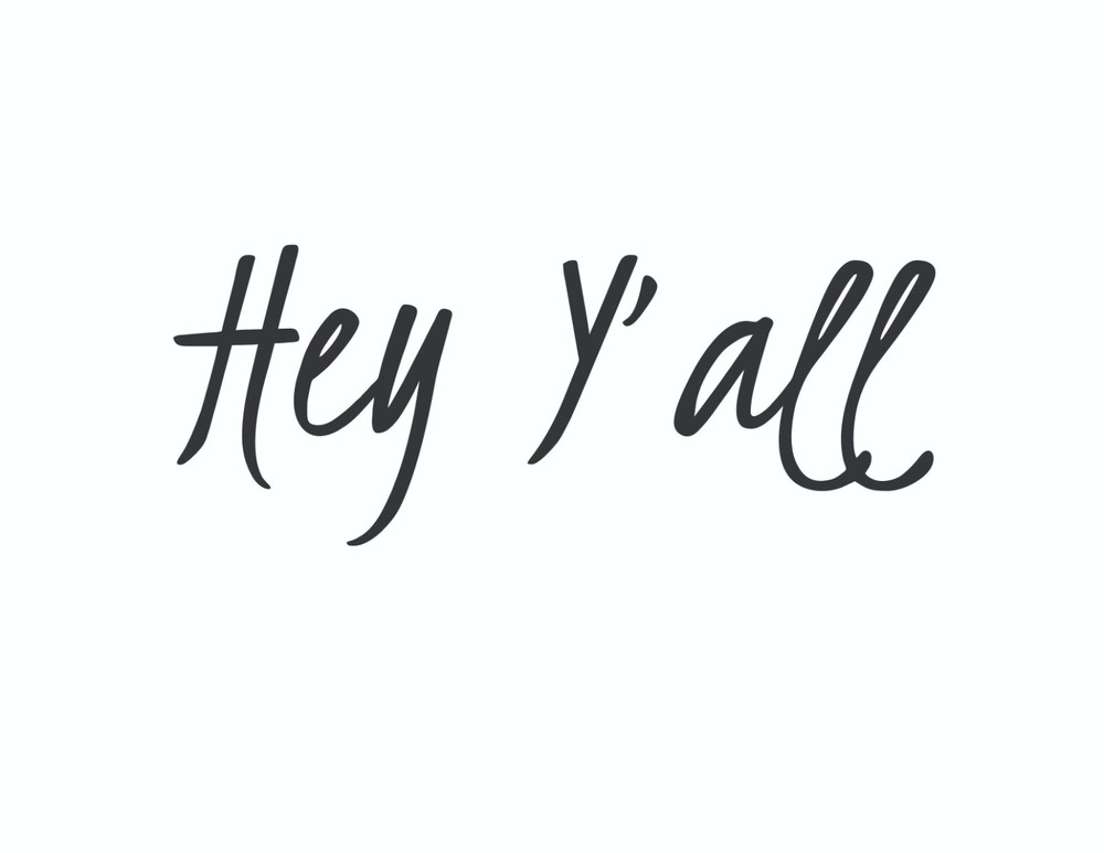 Hey Y’all Die Cut Vinyl Decal Graphic Transfer Stickers Cute Southern Accent
