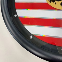 American Flag Reflective Laser Disc 15″ Wall Clock Custom Made