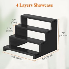 Lifewit Plastic 9 Inch Dark Cologne Stand, Step Perfume Organizer