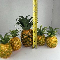 Artificial Pineapples Medium & Small Set Of 5 Plastic Decorative Fake Fruit