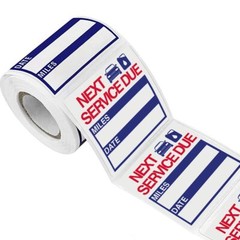 300 Pcs 2′ x 2′ Oil Change Reminder Stickers, Removable Vinyl Windshield Labels